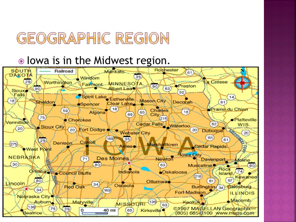  Iowa is in the Midwest region.