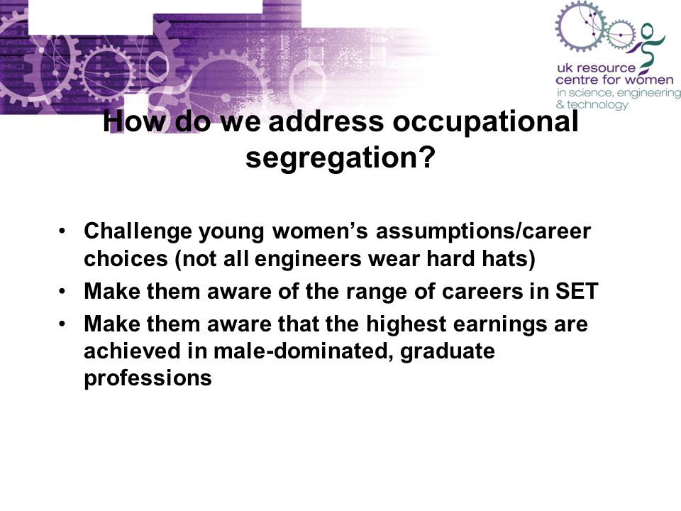 How do we address occupational segregation.