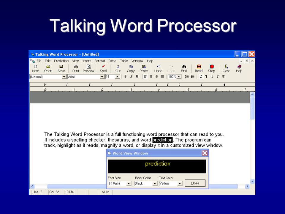 Talking Word Processor