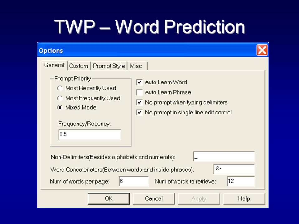 TWP – Word Prediction