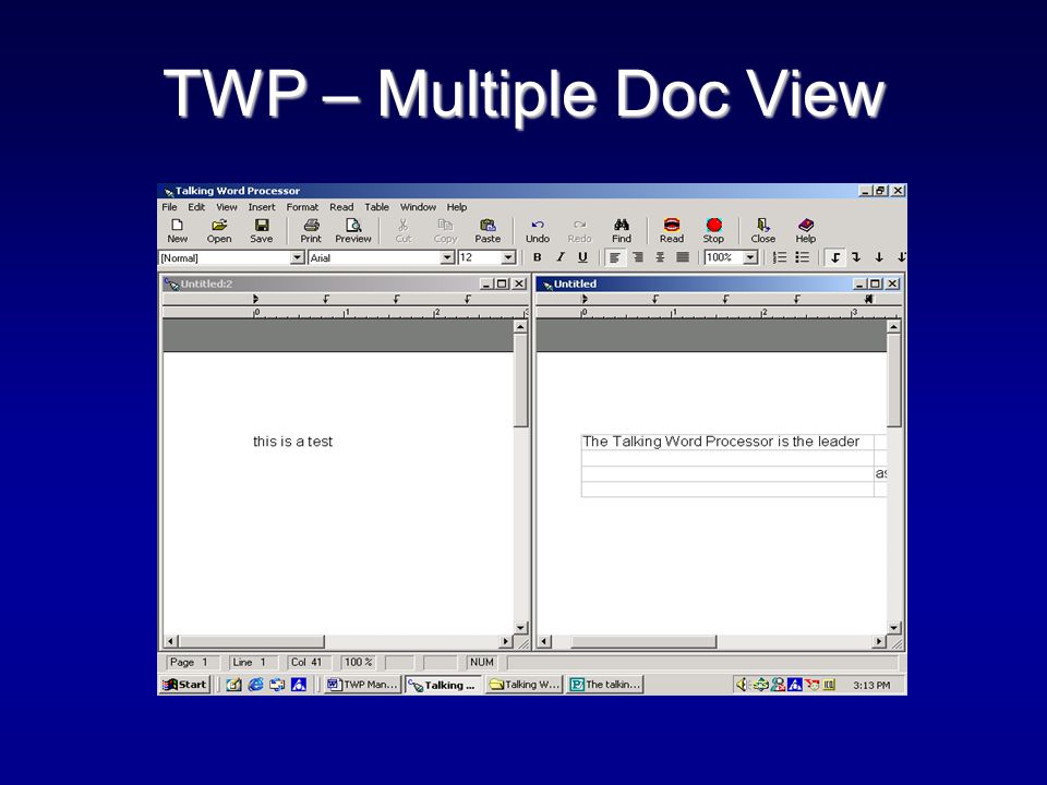 TWP – Multiple Doc View