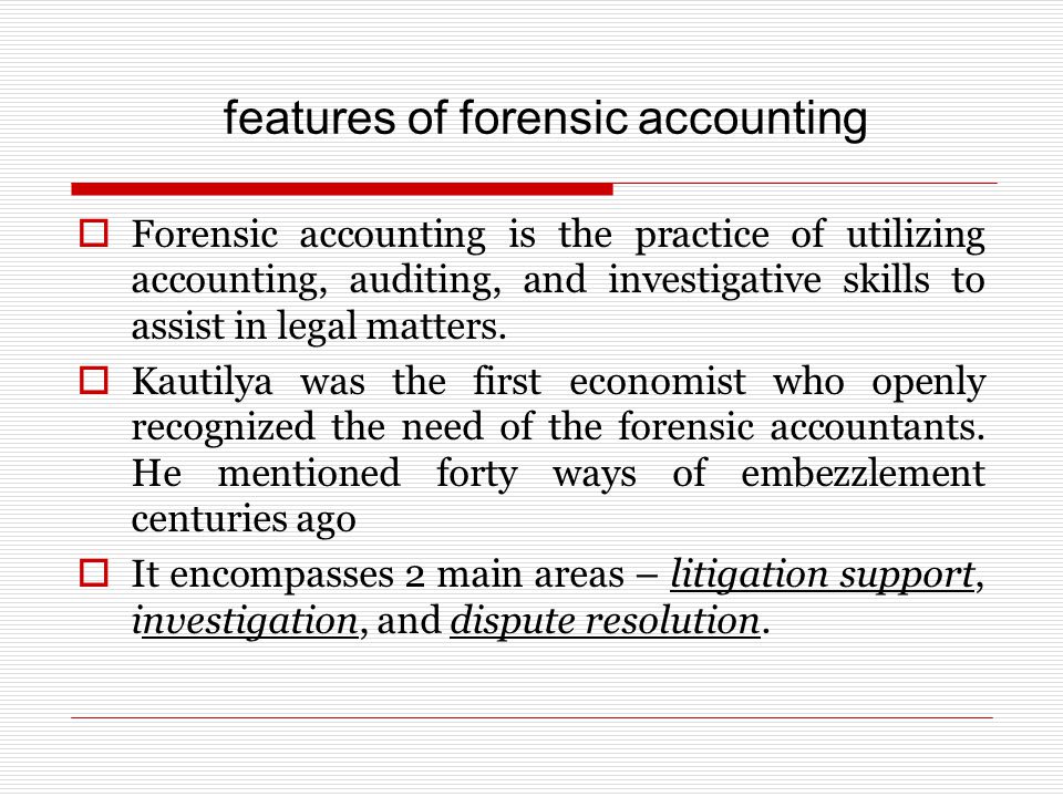 Type of forensic accounting