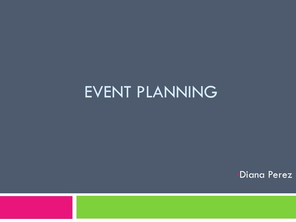 thesis written on event planning and management