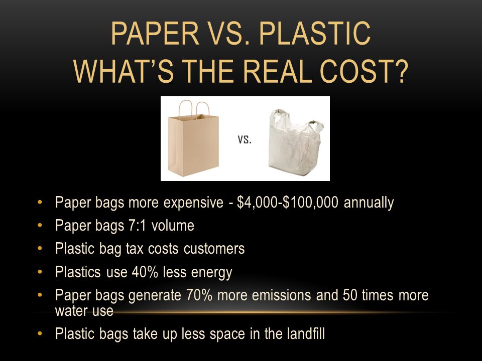THE BIG PLASTIC BAG DEBATE PAPER – PLASTIC - REUSABLE. - ppt download