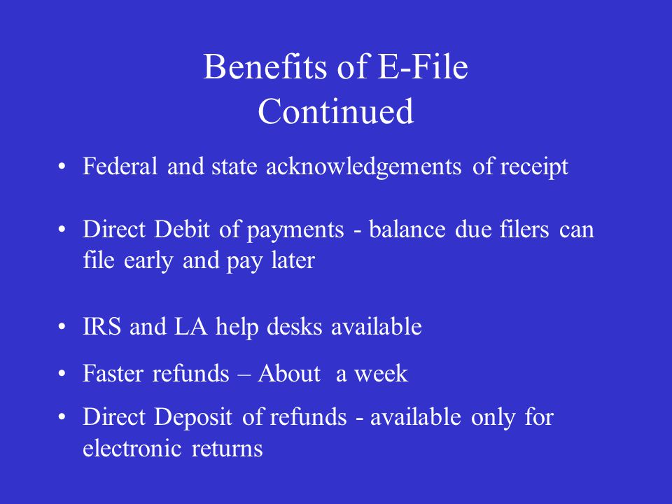 Louisiana Department Of Revenue E File E Pay Quick Accurate