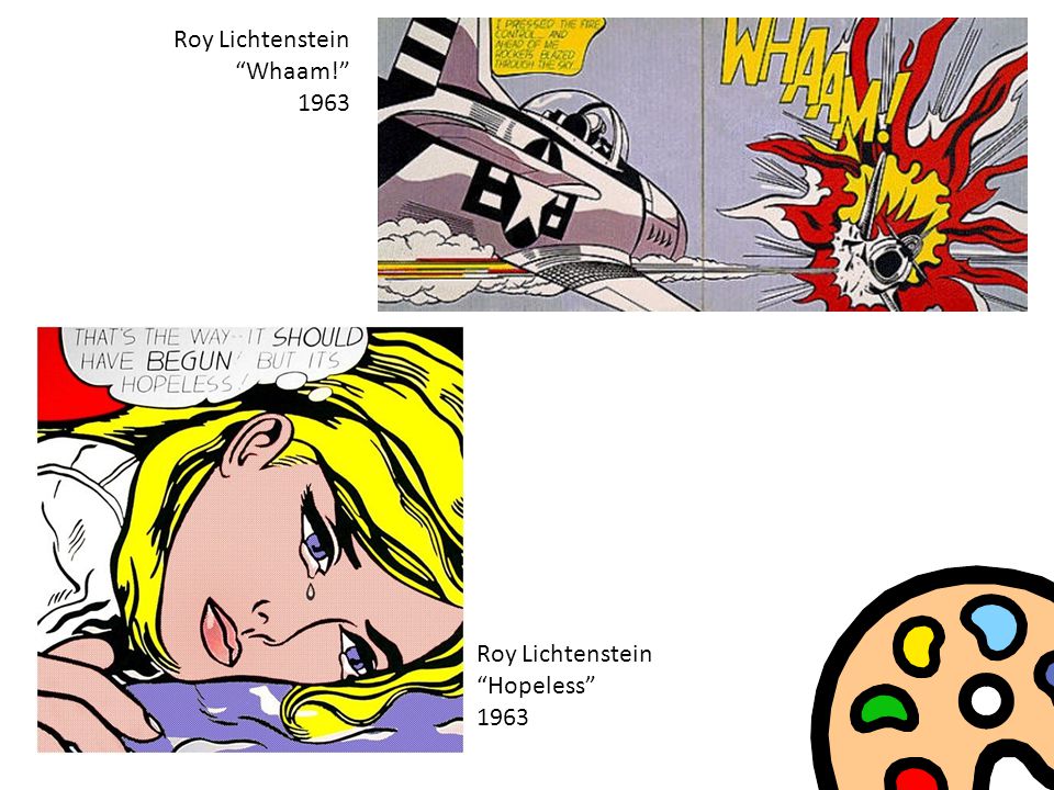 Roy Lichtenstein Hopeless 1963 Roy Lichtenstein Whaam! 1963