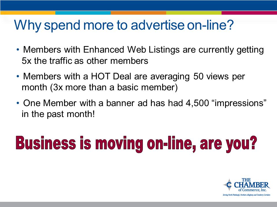 Why spend more to advertise on-line.