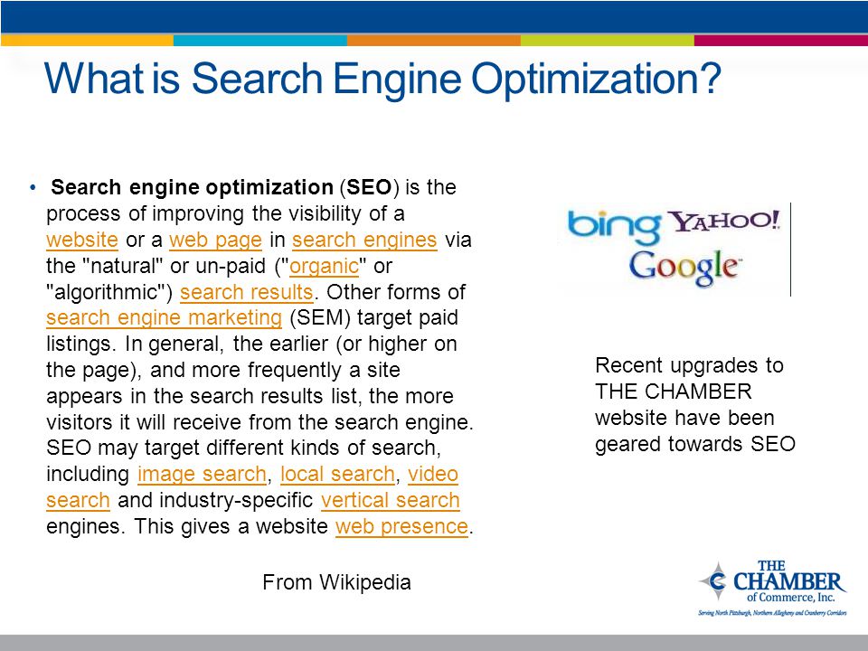 What is Search Engine Optimization.