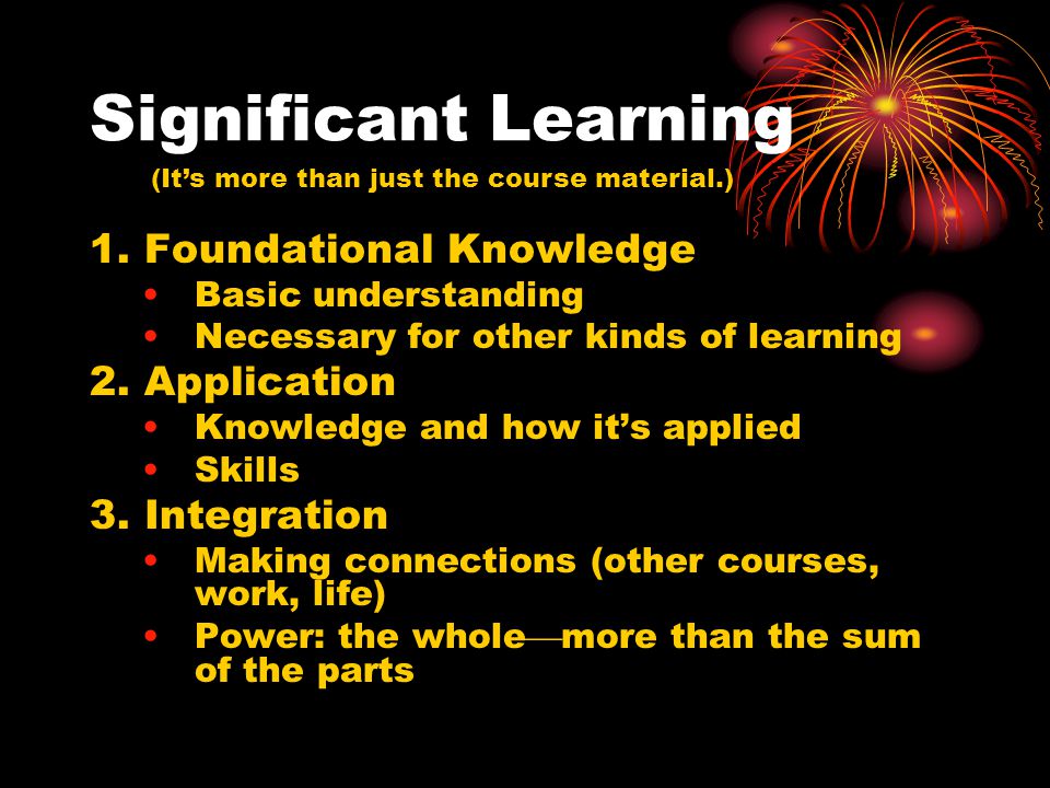 Significant Learning 1.