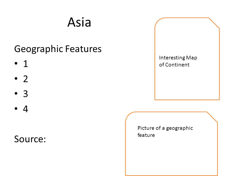 Asia Geographic Features Source: Interesting Map of Continent Picture of a geographic feature