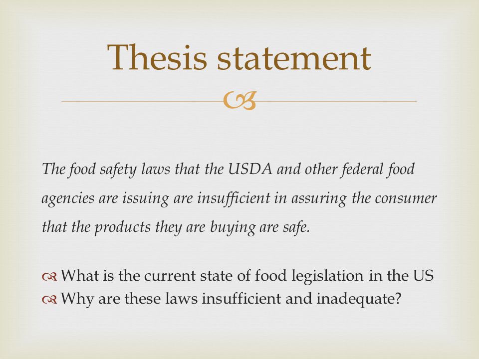 food safety phd thesis Thesis of food safety