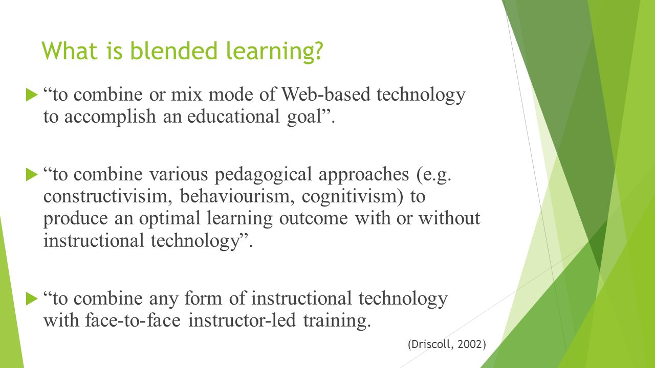 Blended learning. Aims:  Define blended learning.  To differentiate the  four models of blended learning. - ppt download