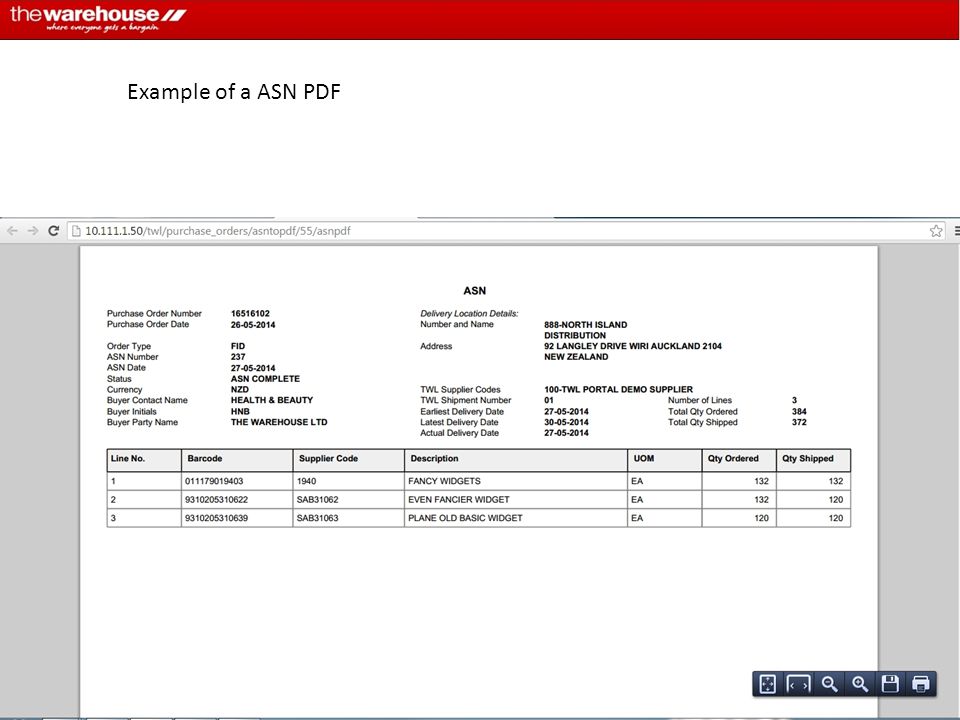 Example of a ASN PDF
