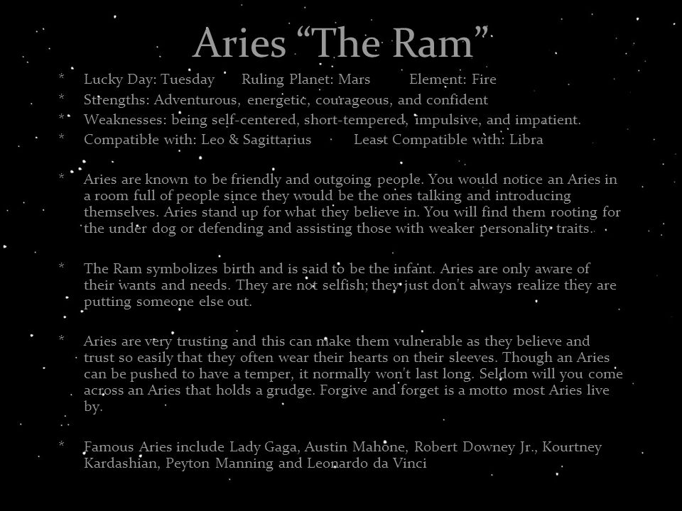 Aries Ruling Planet