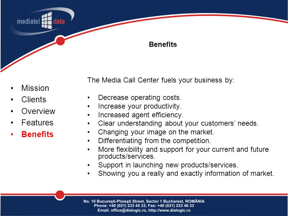 The Media Call Center fuels your business by: Decrease operating costs.