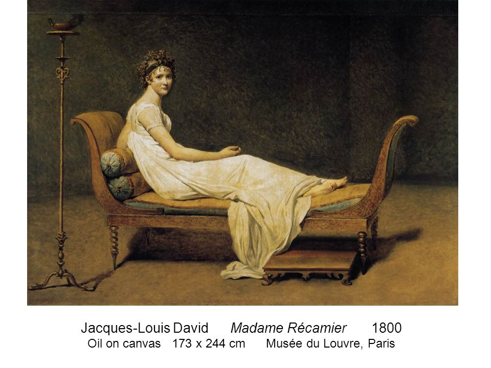 Jacques-Louis David Madame Récamier 1800 Oil on canvas 173 x 244 cm Musée du Louvre, Paris