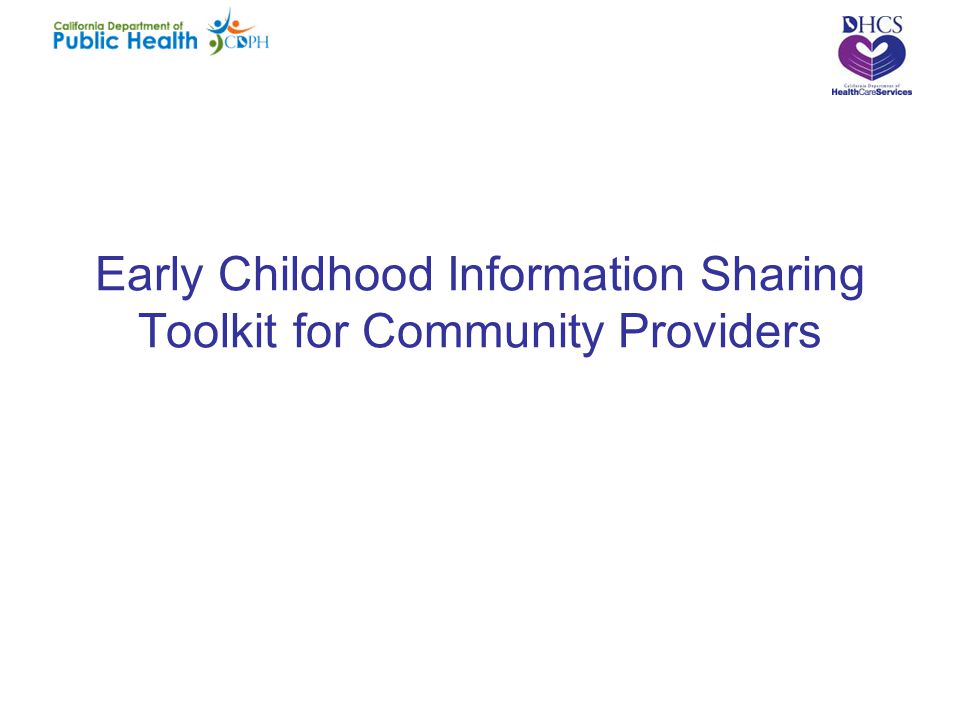 Early Childhood Information Sharing Toolkit for Community Providers