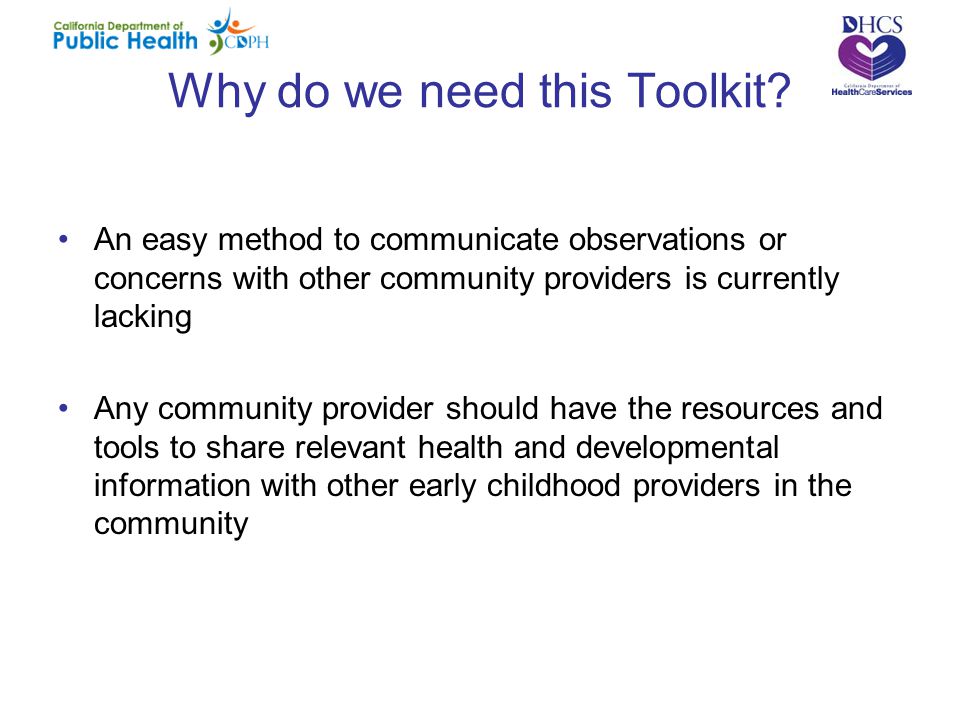 Why do we need this Toolkit.