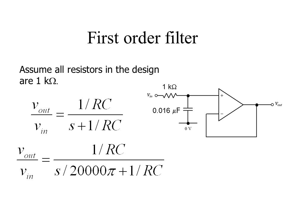 5th Order Butterworth Low Pass Filter. Fifth Order Butterworth LPF The  normalized Butterworth low pass filter equation is: Design a fifth order  Butterworth. - ppt download