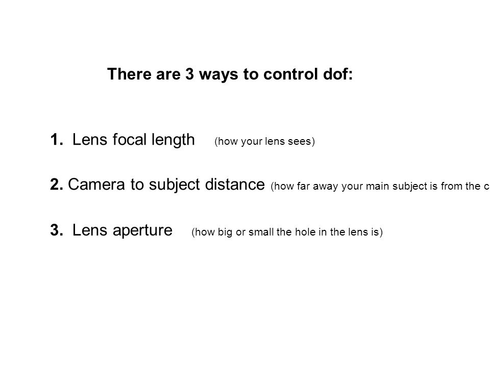 *controlling what is in focus in your images *Controlling depth of field Part 2