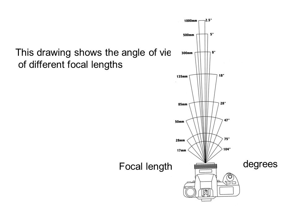 Let’s begin with lens focal length Focal length refers to how much a lens sees.