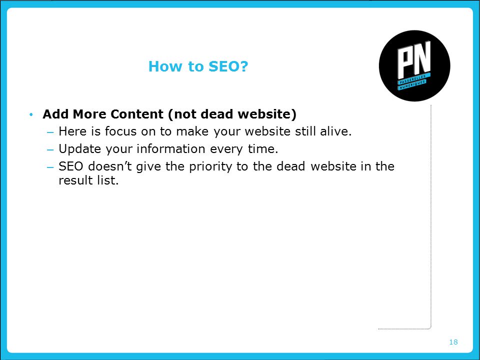 18 How to SEO.