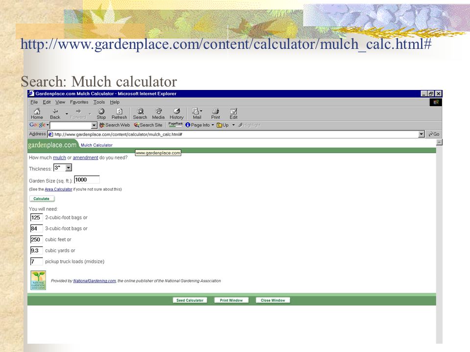 Search: Mulch calculator