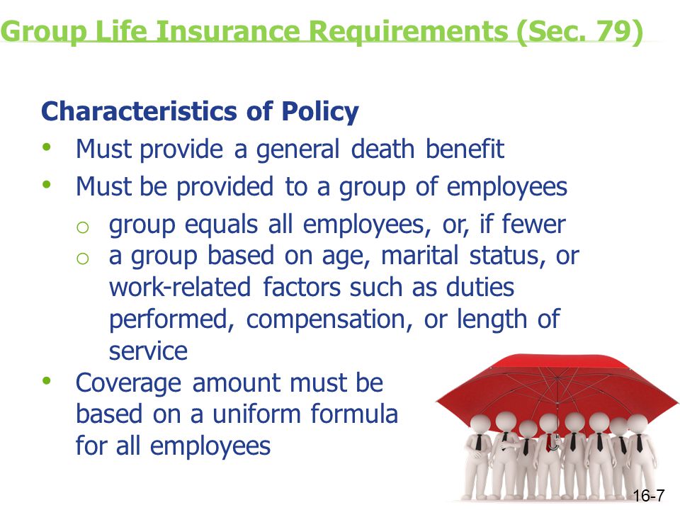 Group Life Insurance Requirements (Sec.