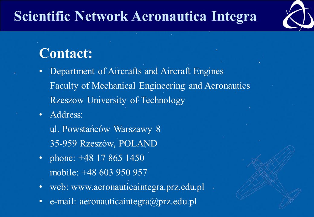 Scientific Network Aeronautica Integra as an open forum for