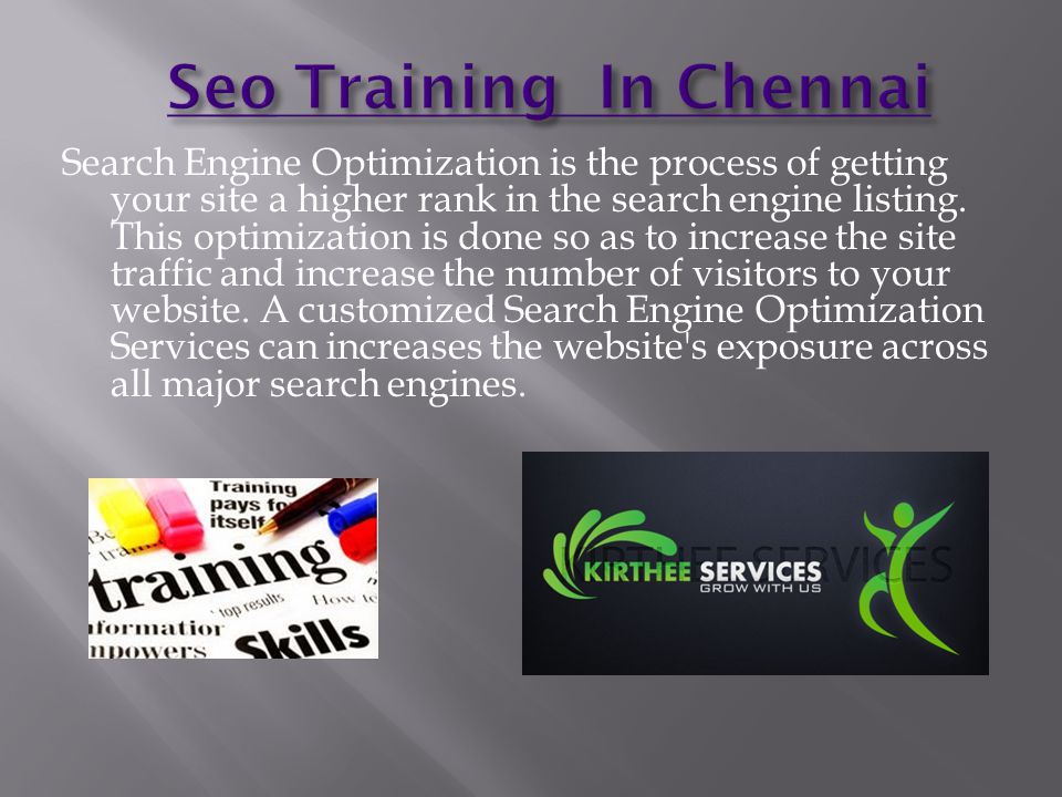 Search Engine Optimization is the process of getting your site a higher rank in the search engine listing.