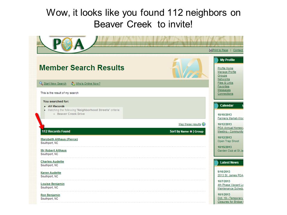 Wow, it looks like you found 112 neighbors on Beaver Creek to invite!