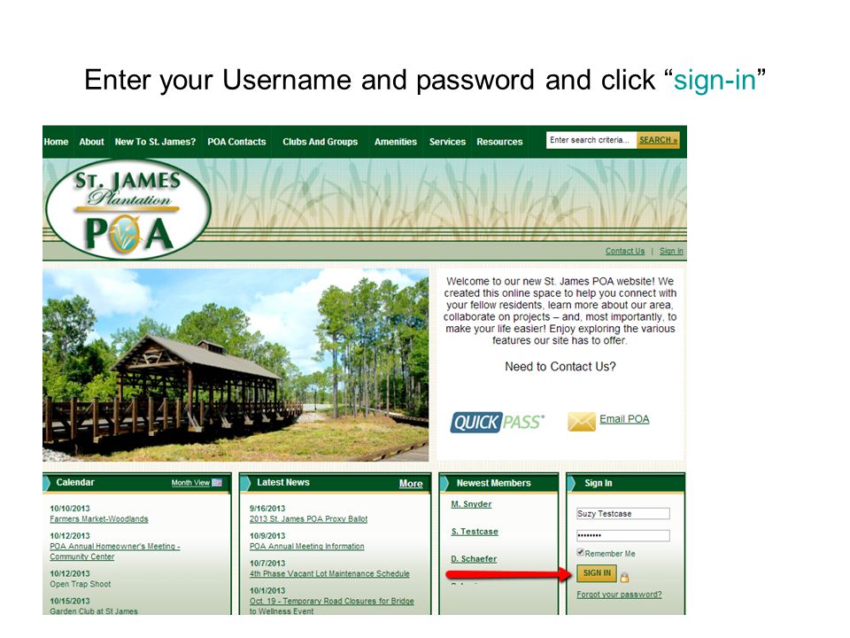 Enter your Username and password and click sign-in