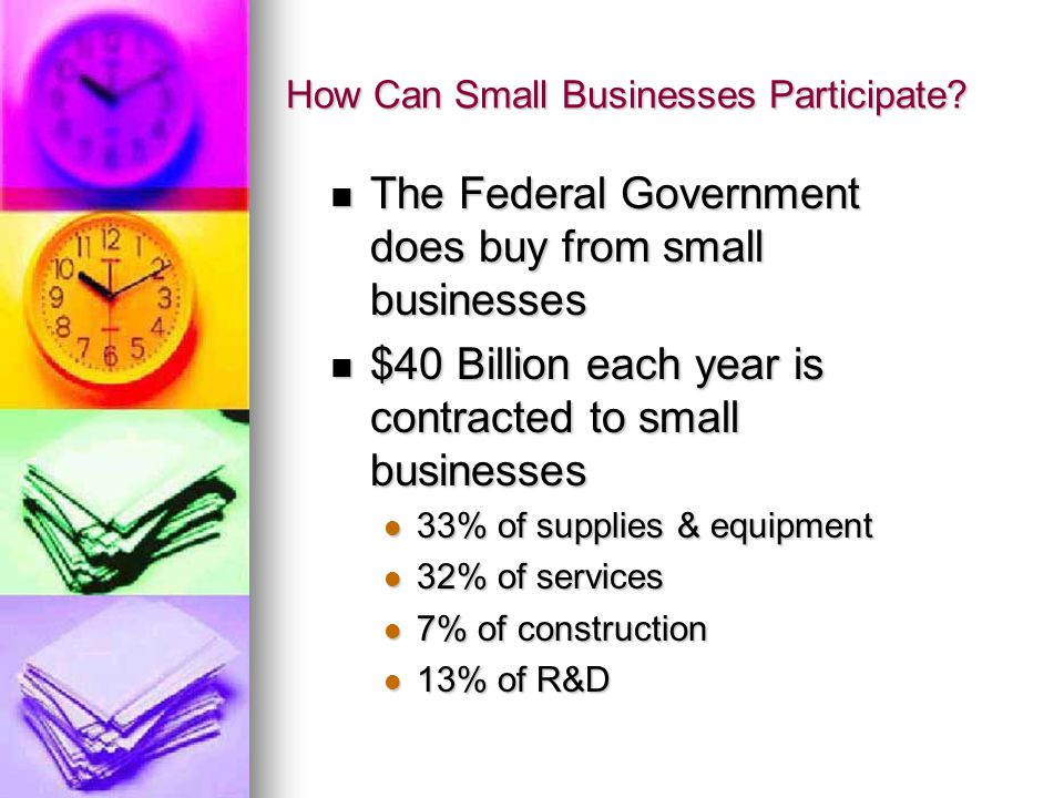 How Can Small Businesses Participate.