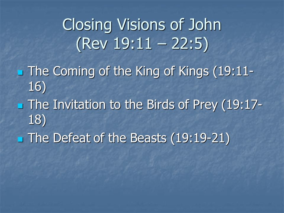 of the coming of john