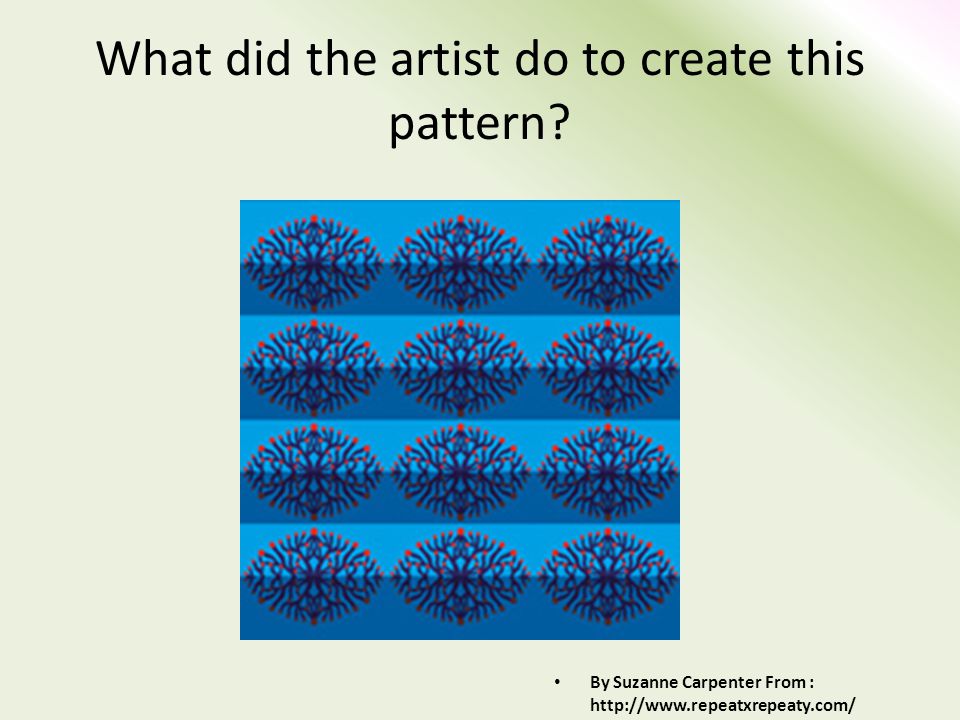 What did the artist do to create this pattern.