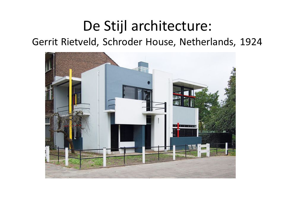 De Stijl architecture: Gerrit Rietveld, Schroder House, Netherlands, 1924