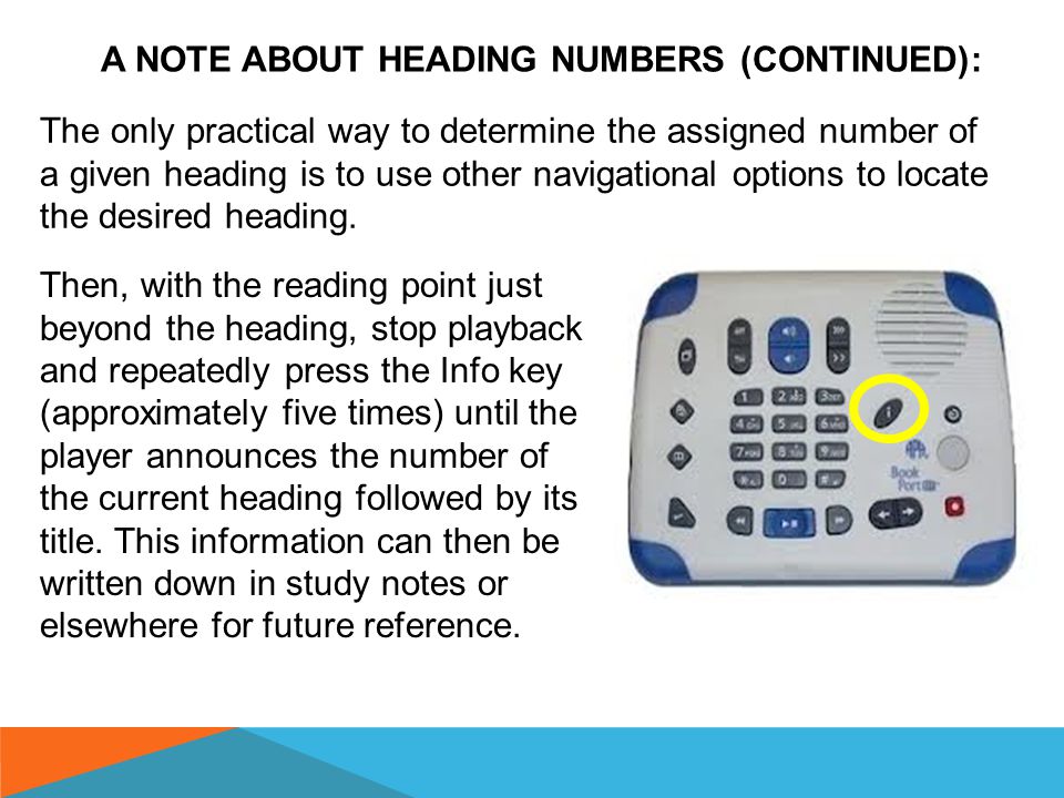 A NOTE ABOUT HEADING NUMBERS (CONTINUED ON THE NEXT SLIDE): While going to pages or percentages is rather straight-forward, going to a heading by its number is a little more tricky.