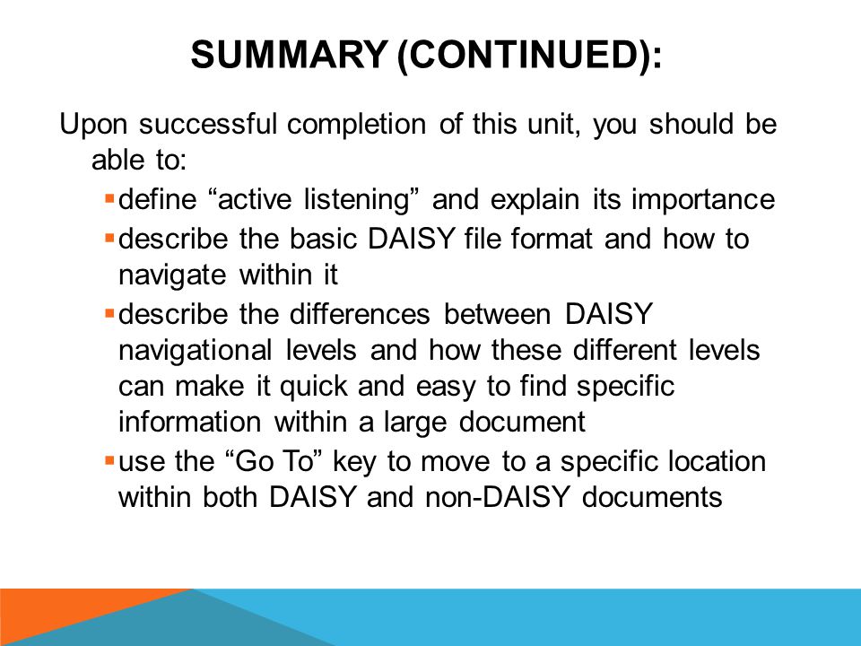SUMMARY (CONTINUED ON THE NEXT SLIDES): This unit further demonstrates the power and flexibility of the BPDT as a study aid within an educational environment.