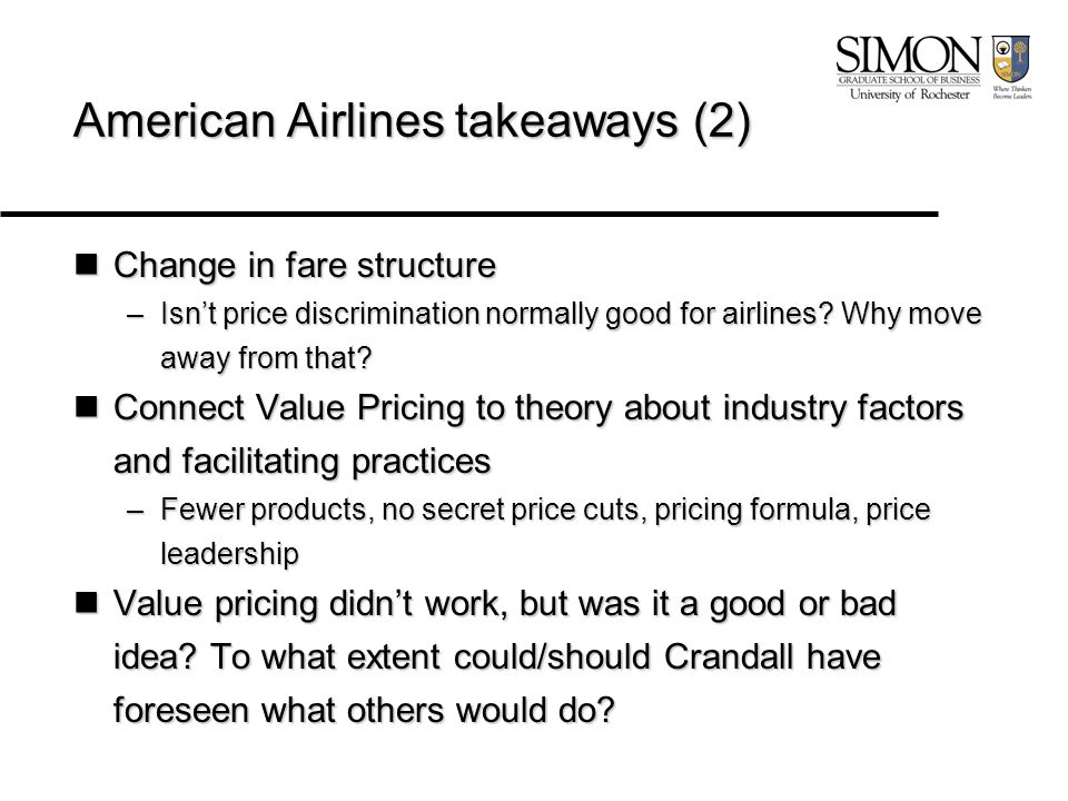 american airlines value pricing