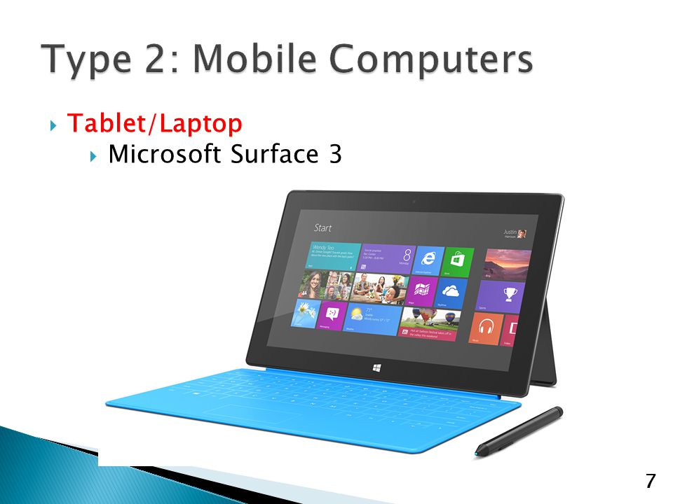  Tablet/Laptop  Microsoft Surface 3 7