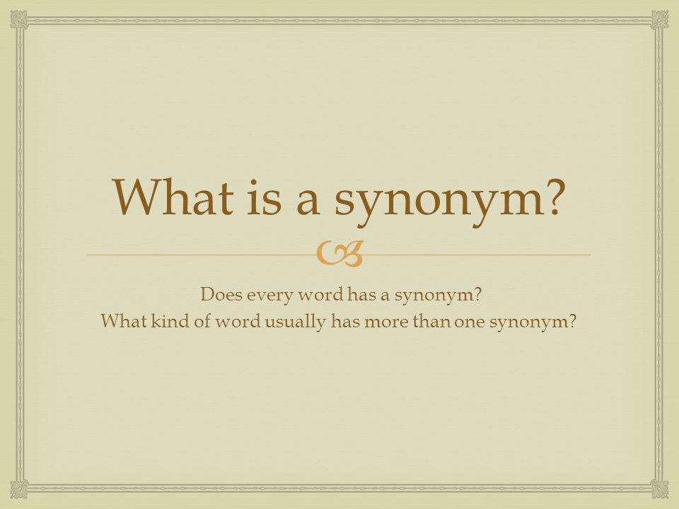 Usually synonym