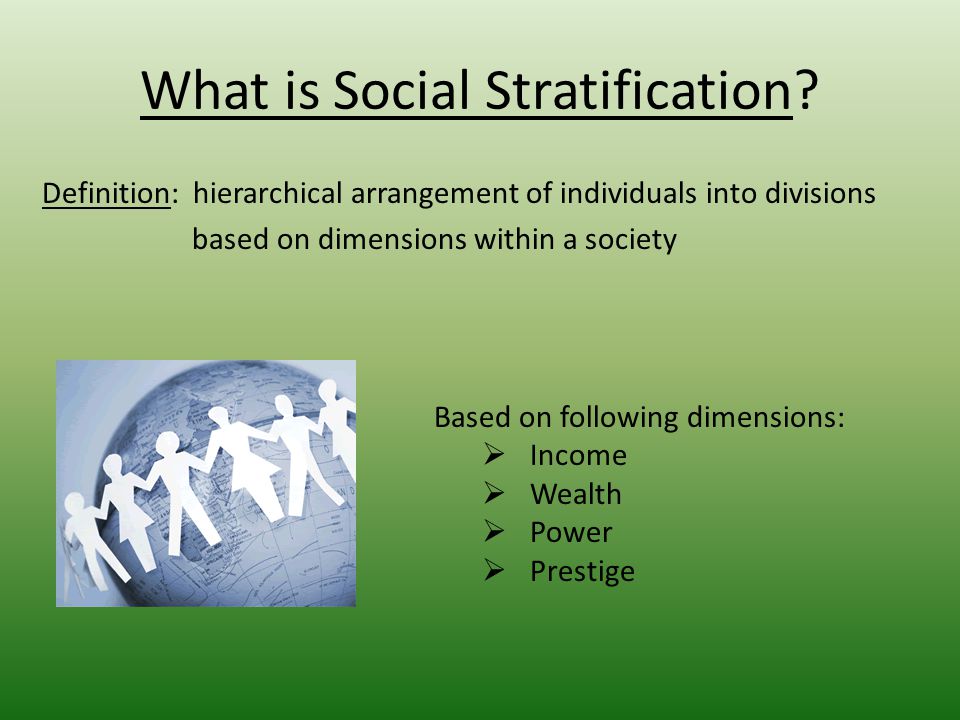 what does social stratification mean