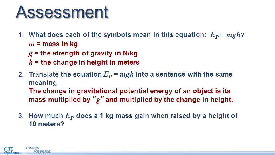 Gravitational Potential Energy Equations The Change In Gravitational Potential Energy Of An Object Is Its Mass Multiplied By G And By The Change Ppt Download Gravitational Potential Energy Equations The Change In Gravitational Potential Energy Of An Object Is Its Mass Multiplied By G And By The Change Ppt Download