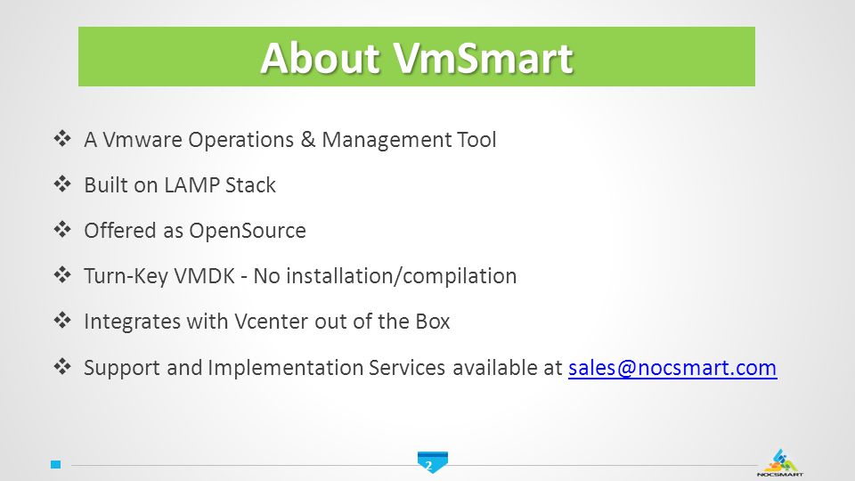 WE TAKE THE GUESSWORK OUT OF IT. 2  A Vmware Operations & Management Tool   Built on LAMP Stack  Offered as OpenSource  Turn-Key VMDK - No  installation/compilation. - ppt download