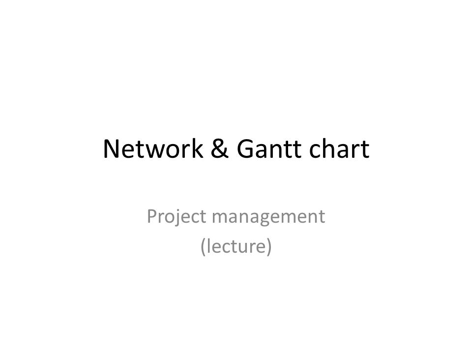 Network Chart Project Management