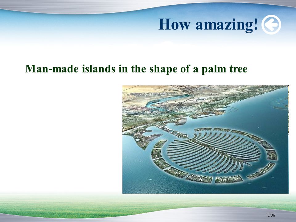 3/36 How amazing! Man-made islands in the shape of a palm tree
