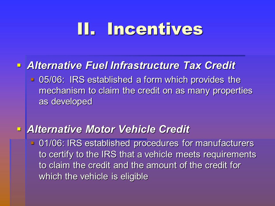 Hydrogen Fuel Cell Technology Will It Contribute To Energy 05 06 Irs Elished A Form Which Provides The Mechanism To Claim Credit On As Many Properties Developed Alternative Motor Vehicle