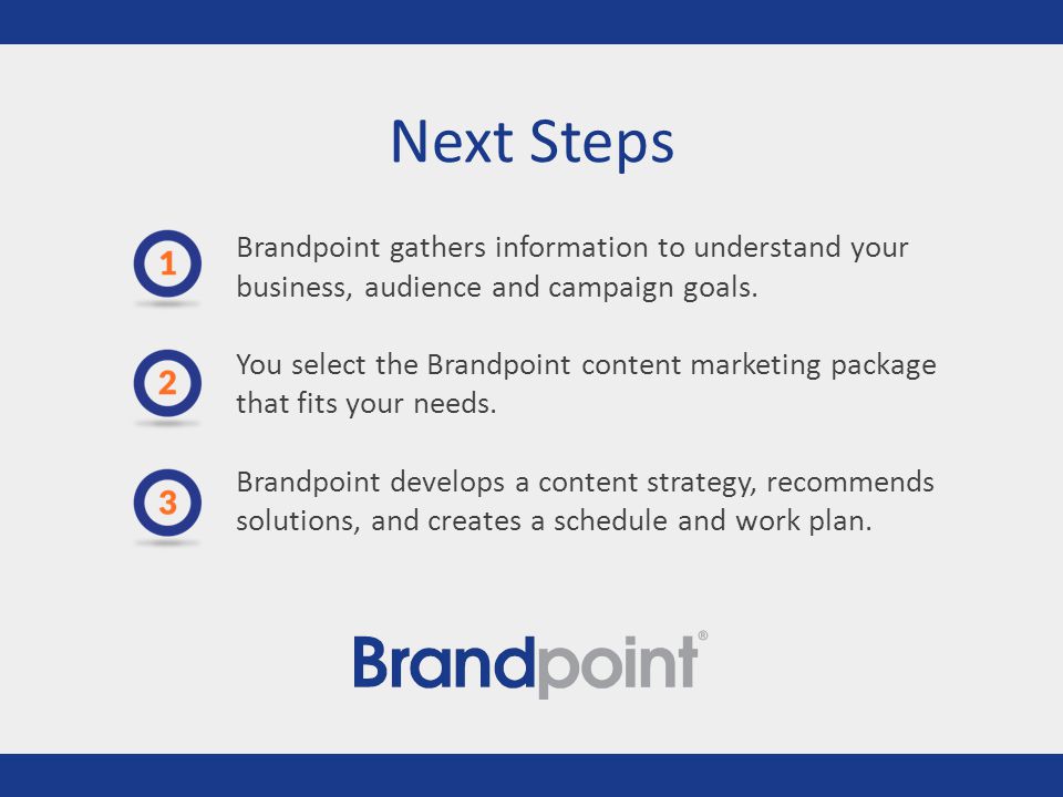 Brandpoint gathers information to understand your business, audience and campaign goals.