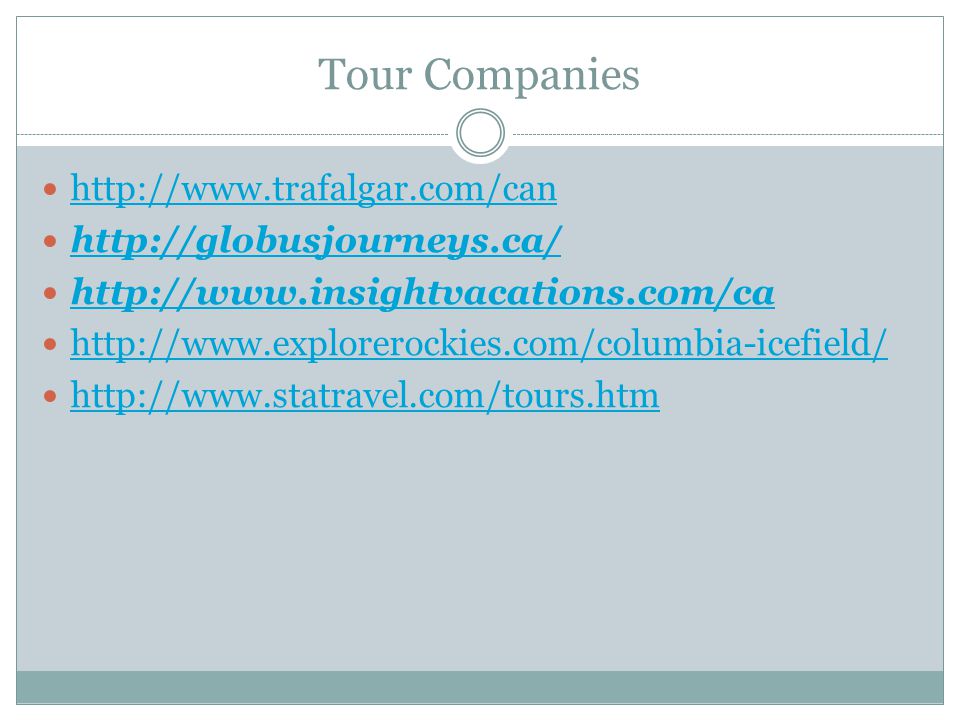 Tour Companies