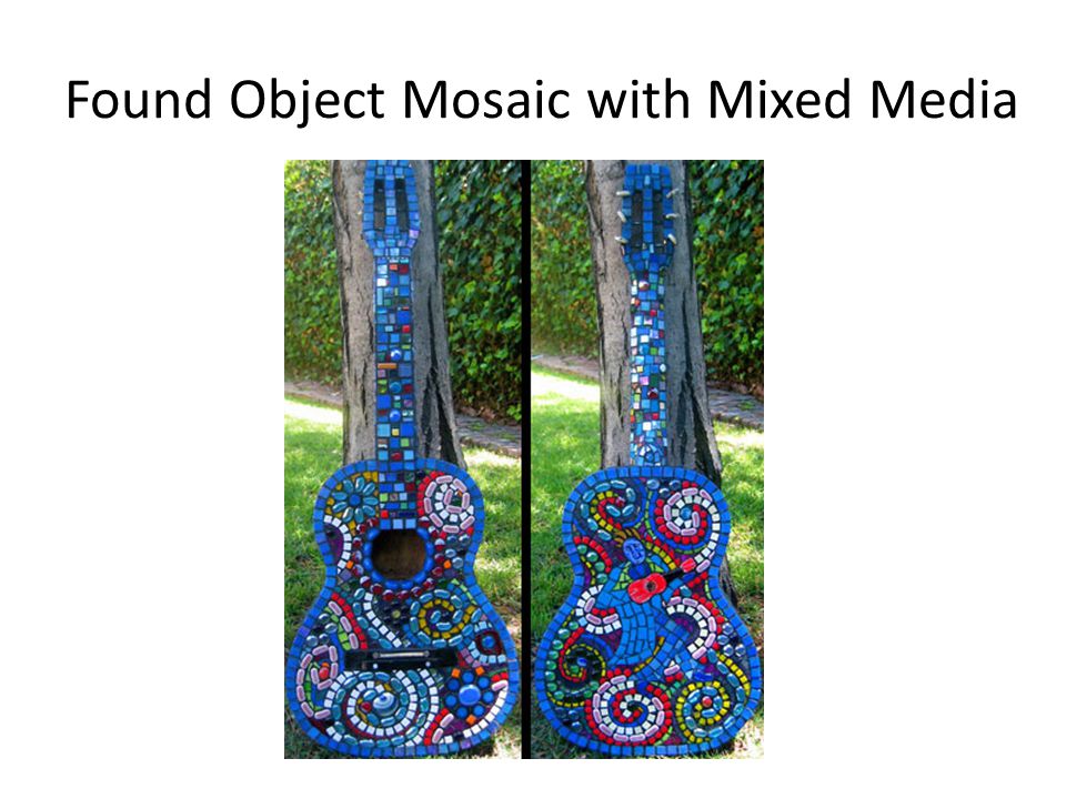 Found Object Mosaic with Mixed Media